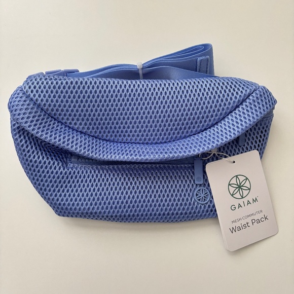 Gaiam Mesh Commuter Wast Pack Blue Purple Fanny Pack Belt Bag - Picture 1 of 3